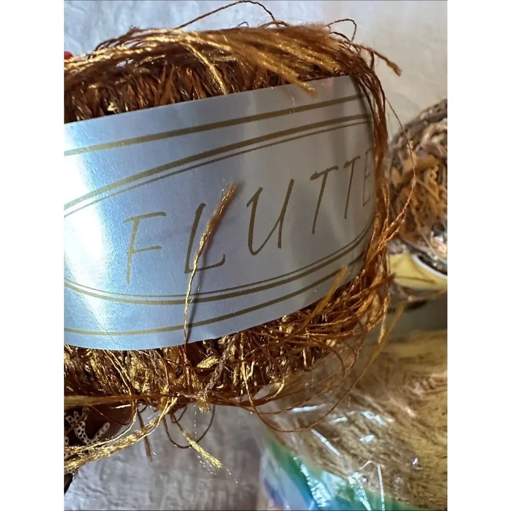 Yarn Bundle Gold Decorative Eyelash Party Yarn Multipack